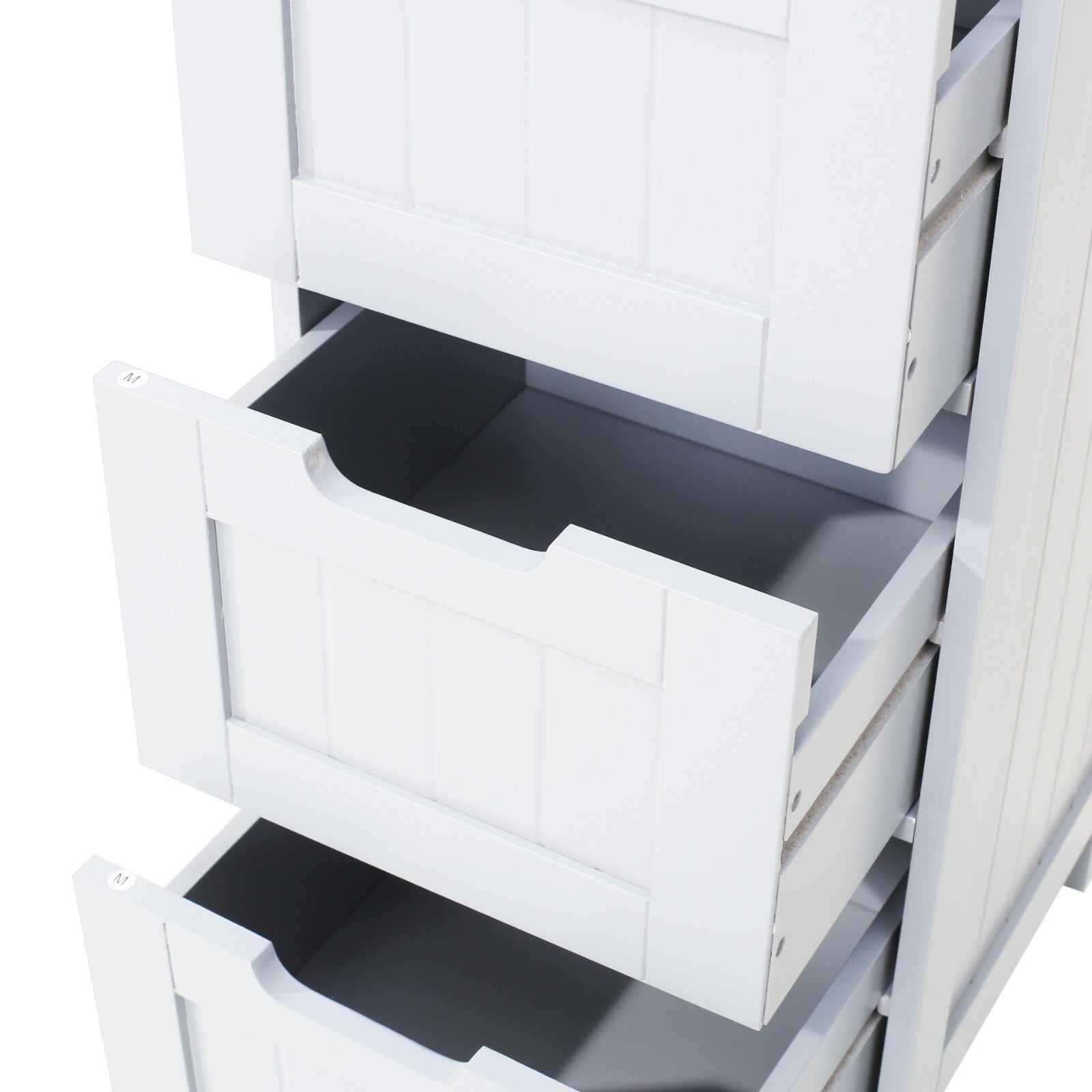 Floor Cabinet Bathroom Storage Organizer Rack Decor Free Standing with 4 Drawers