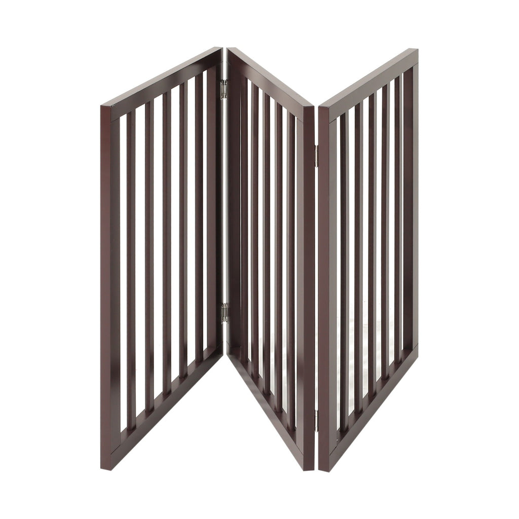 24"H Pet Dog Gates Foldable Pet Fence Expandable Dog Barrier for Doorway 3 Panel