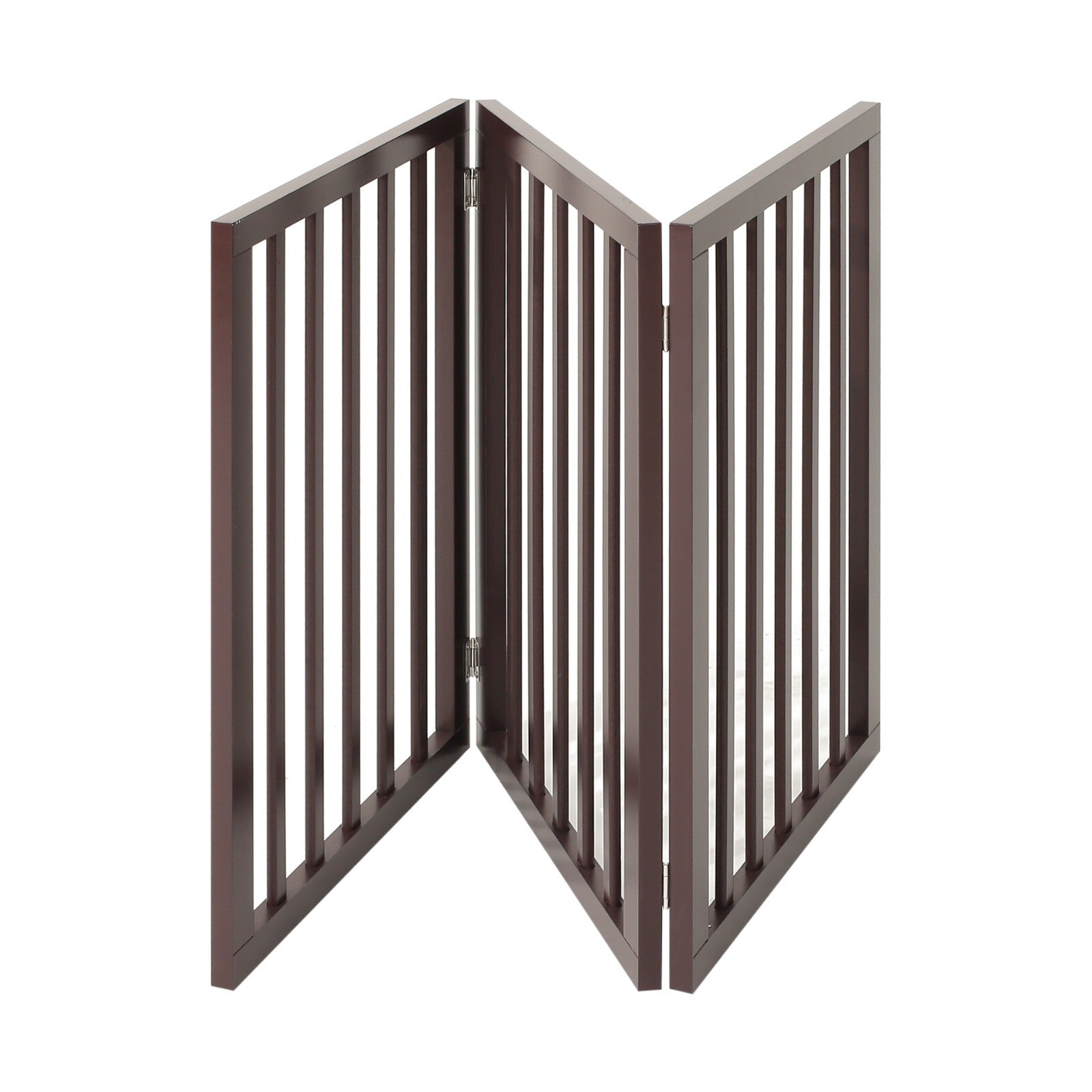 24"H Pet Dog Gates Foldable Pet Fence Expandable Dog Barrier for Doorway 3 Panel