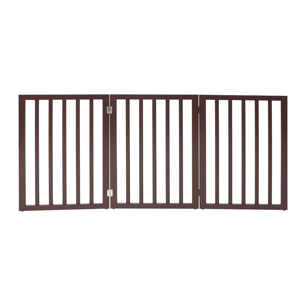 24"H Pet Dog Gates Foldable Pet Fence Expandable Dog Barrier for Doorway 3 Panel